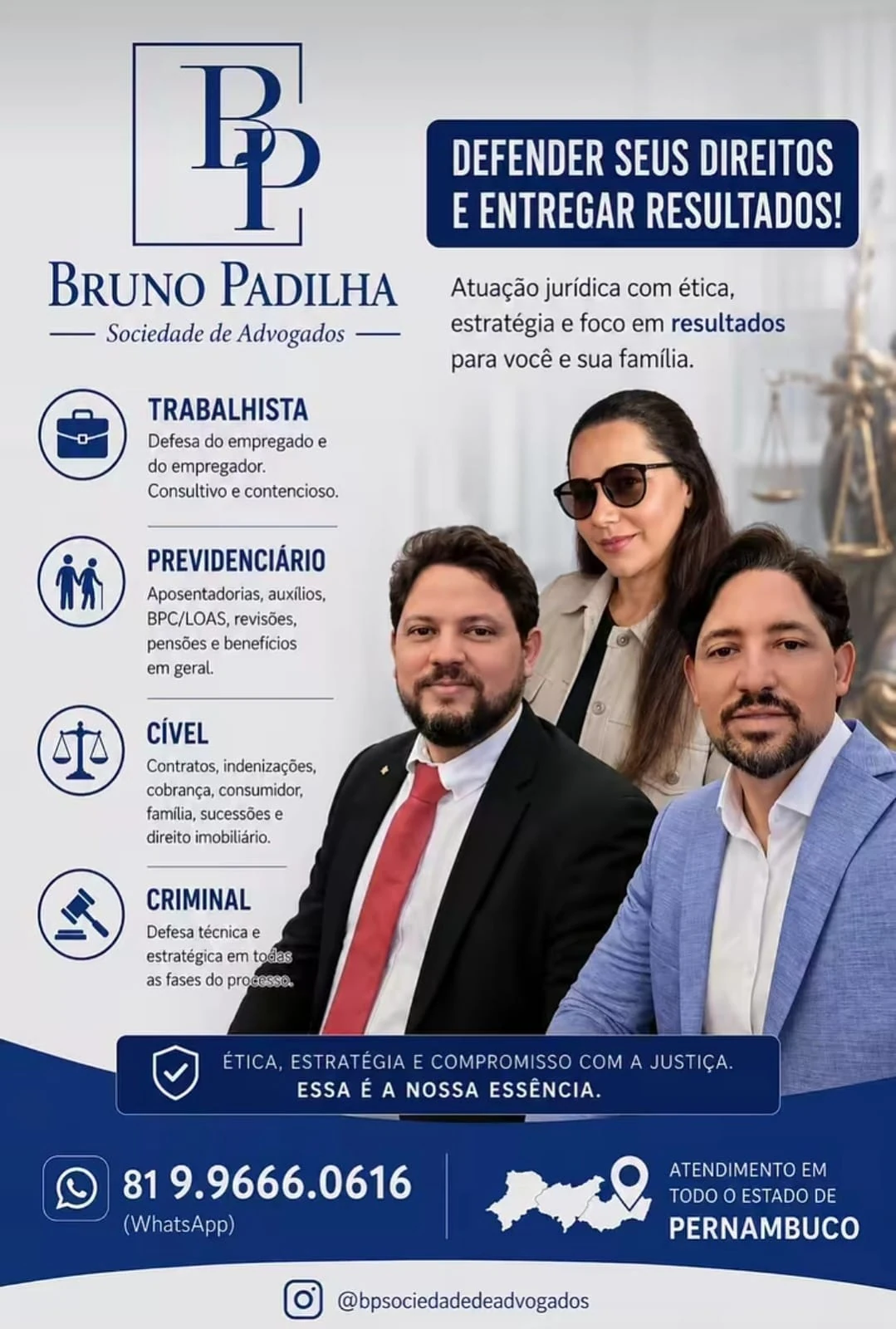 Imagem institucional da equipe Bruno Padilha e Advogados Associados